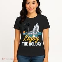 Enjoy The Holiday Summer Beach Palm Hawaiian Women's T-Shirt thumb 4