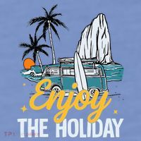 Enjoy The Holiday Summer Beach Palm Hawaiian Toddler T-Shirt thumb 2