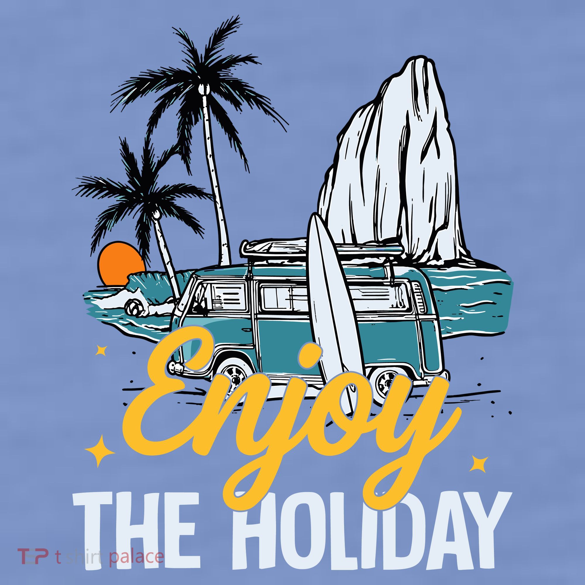 Enjoy The Holiday Summer Beach Palm Hawaiian Toddler T-Shirt