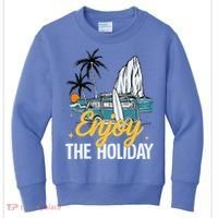 Enjoy The Holiday Summer Beach Palm Hawaiian Kids Sweatshirt thumb 0