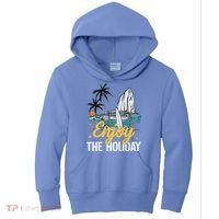 Enjoy The Holiday Summer Beach Palm Hawaiian Kids Hoodie thumb 0