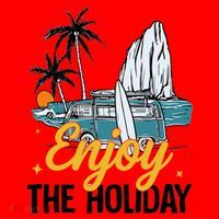 Enjoy The Holiday Summer Beach Palm Hawaiian Santa Hat thumb 1
