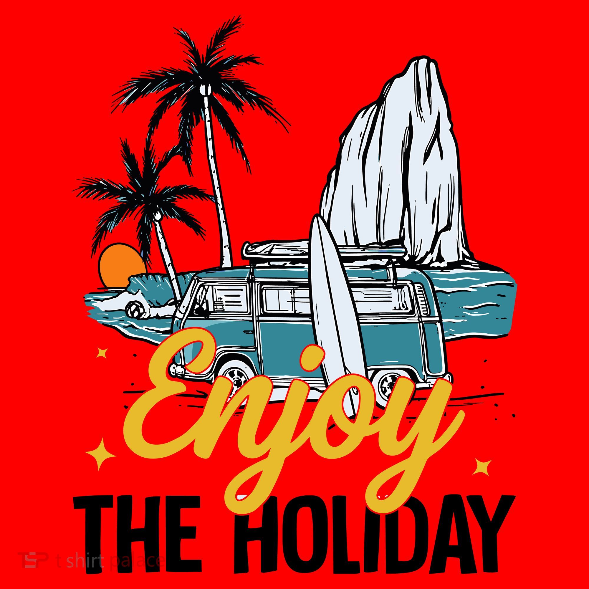 Enjoy The Holiday Summer Beach Palm Hawaiian Santa Hat