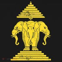 Erawan Three Headed Elephant Kingdom Of Laos USA-Made Doggie Bandana thumb 2