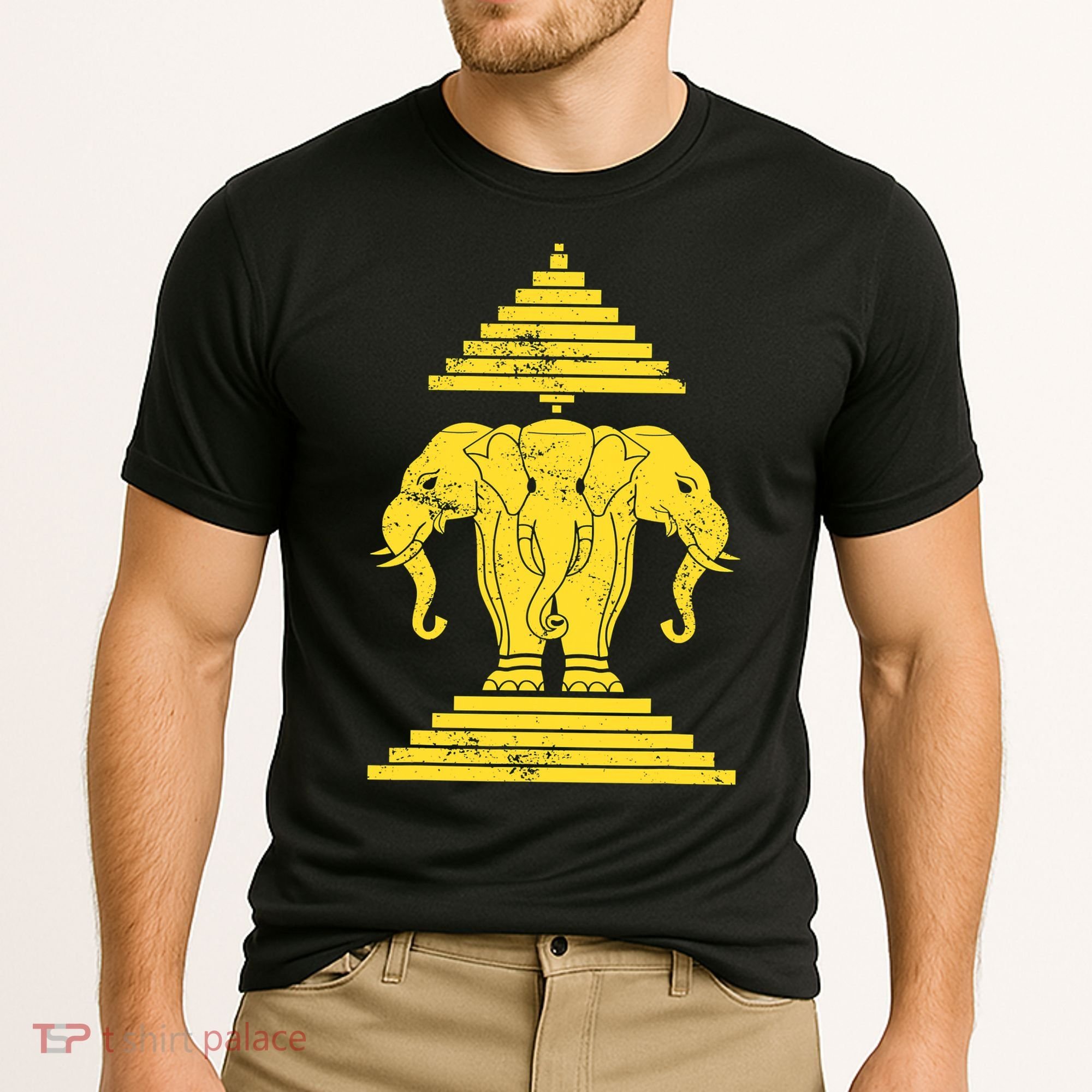 Erawan Three Headed Elephant Kingdom Of Laos Cooling Performance Crew T-Shirt