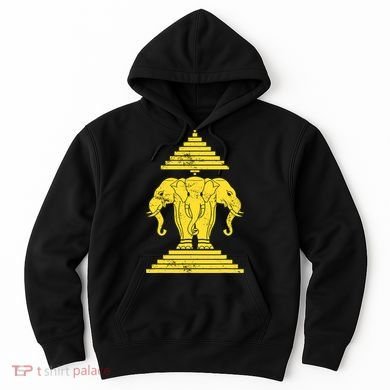 Erawan Three Headed Elephant Kingdom Of Laos Hoodie