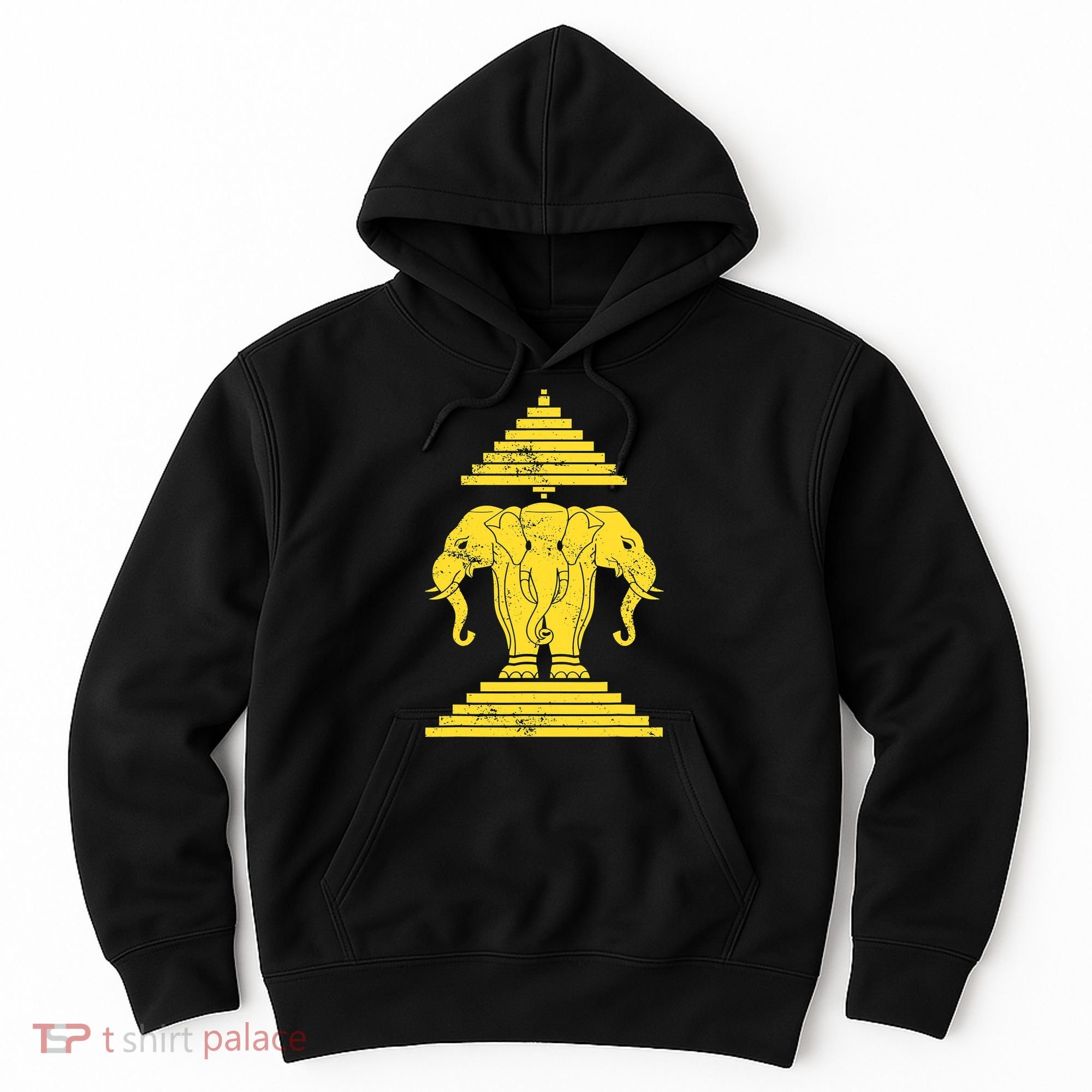 Erawan Three Headed Elephant Kingdom Of Laos Hoodie