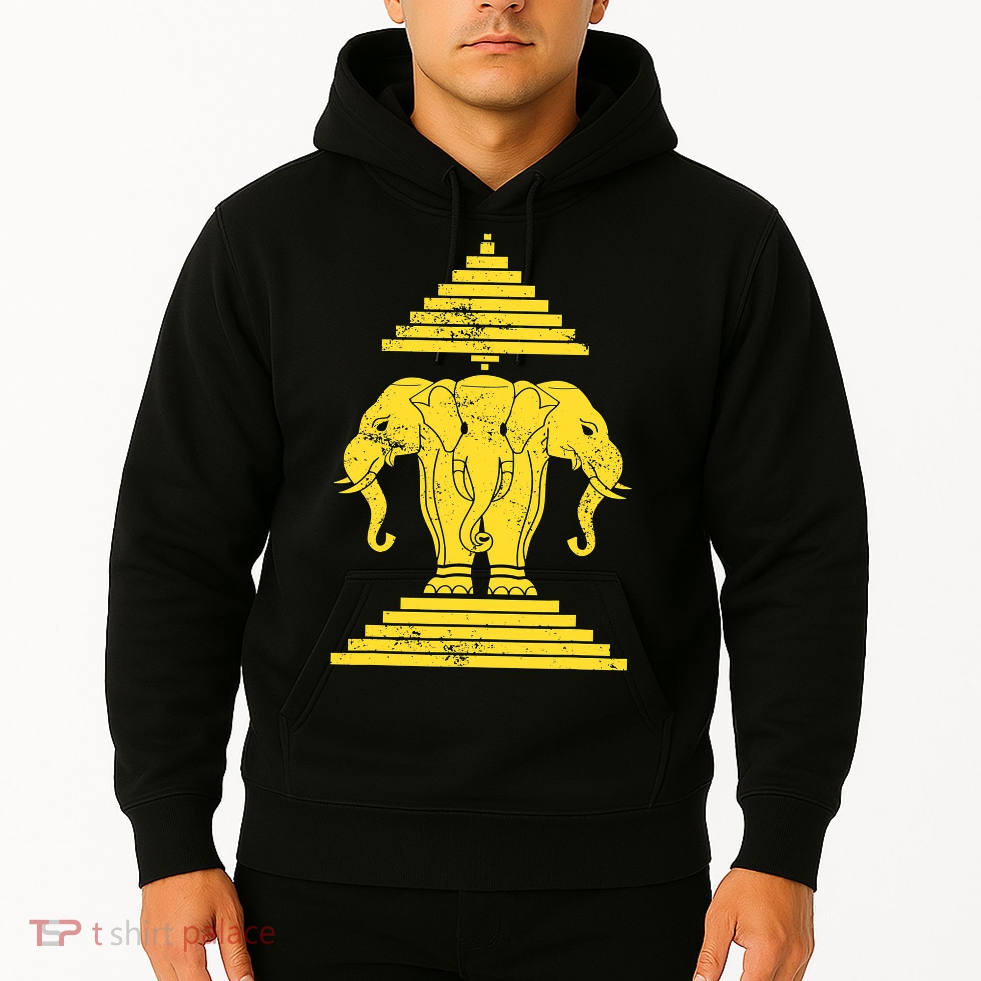 Erawan Three Headed Elephant Kingdom Of Laos Hoodie