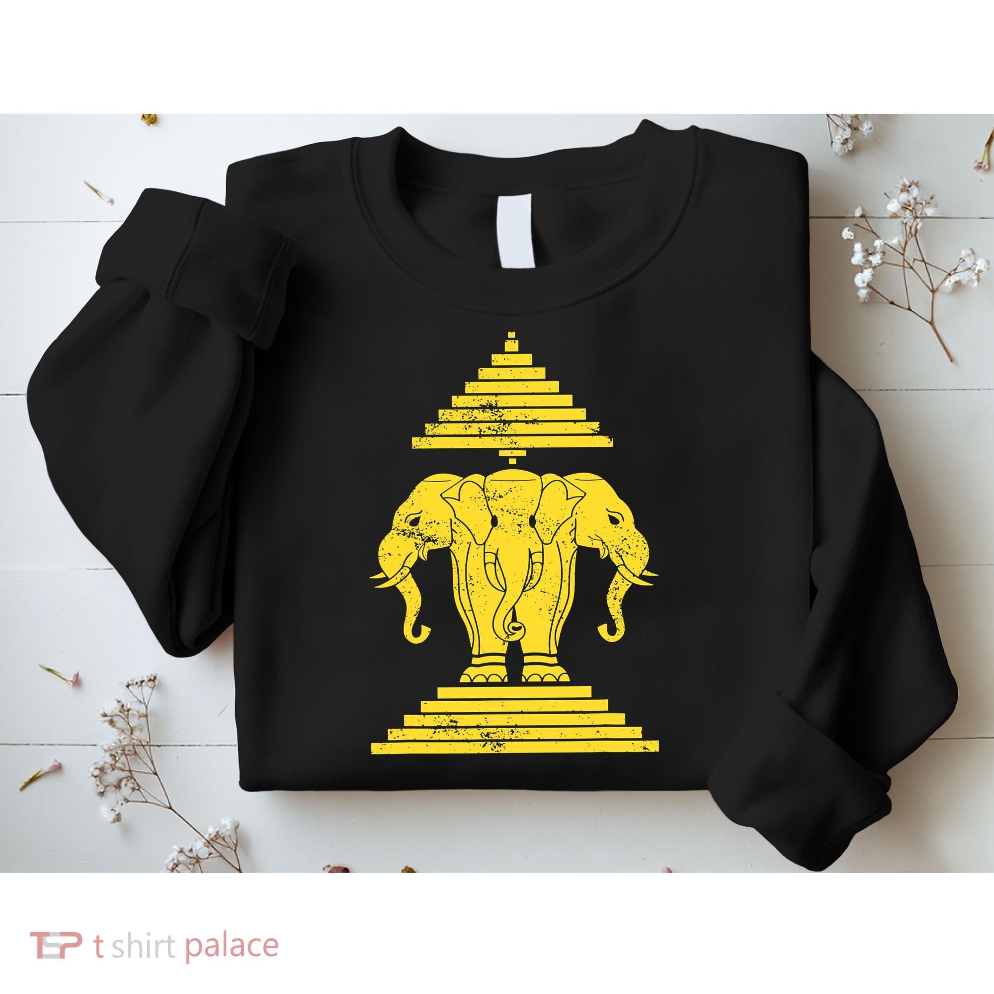 Erawan Three Headed Elephant Kingdom Of Laos Sweatshirt