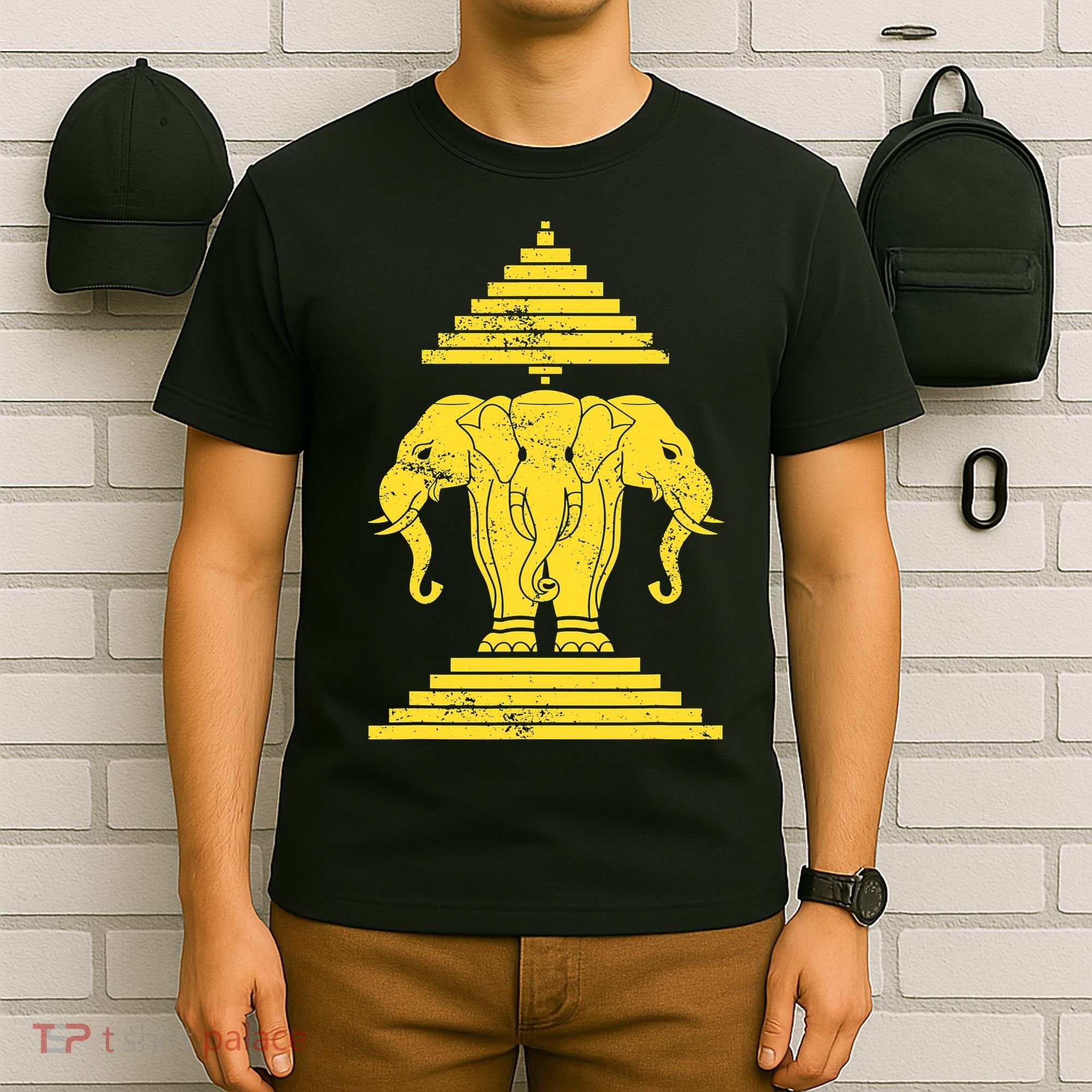 Erawan Three Headed Elephant Kingdom Of Laos T-Shirt
