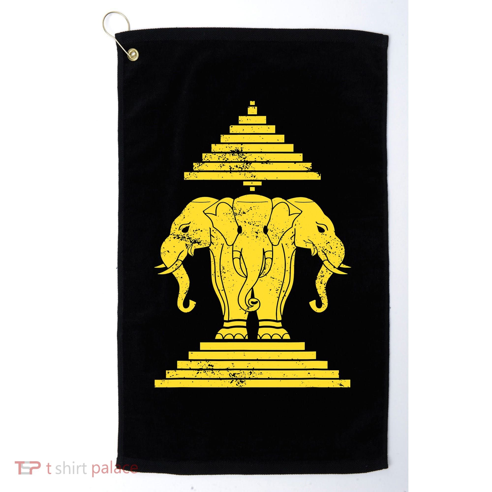 Erawan Three Headed Elephant Kingdom Of Laos Golf Towel
