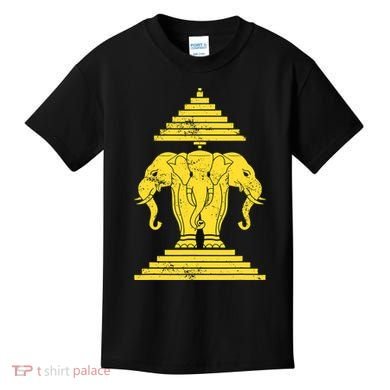 Erawan Three Headed Elephant Kingdom Of Laos Kids T-Shirt
