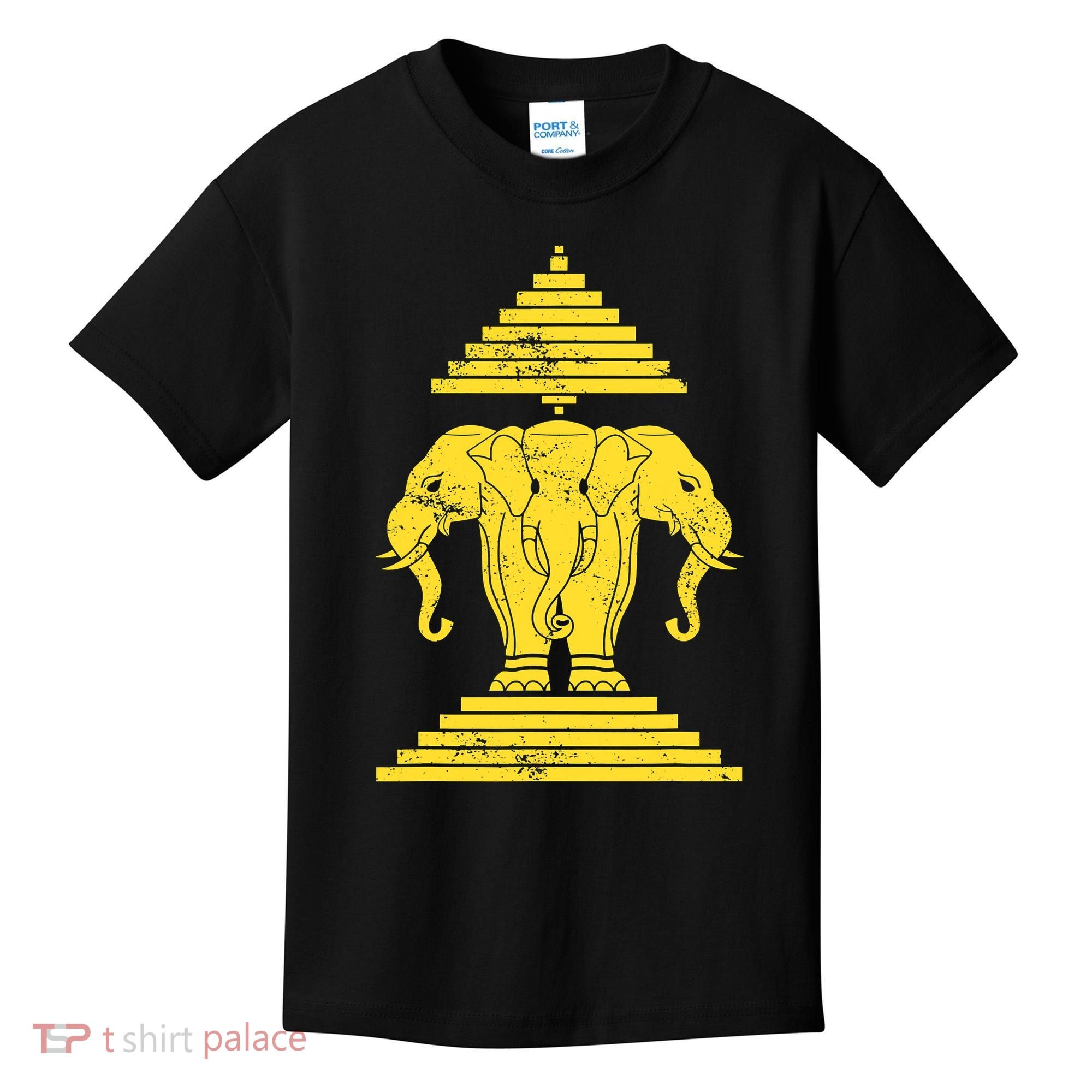 Erawan Three Headed Elephant Kingdom Of Laos Kids T-Shirt