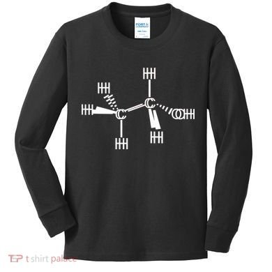 Ethanol Molecole As Seen Drunk Kids Long Sleeve Shirt