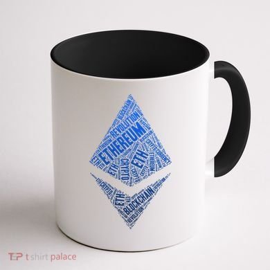 Ethereum Block Chain Revolution Crypto World Cloud Coffee Mug back