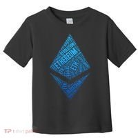 Ethereum Block Chain Revolution Crypto World Cloud Toddler T-Shirt thumb 0
