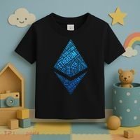Ethereum Block Chain Revolution Crypto World Cloud Toddler T-Shirt thumb 3