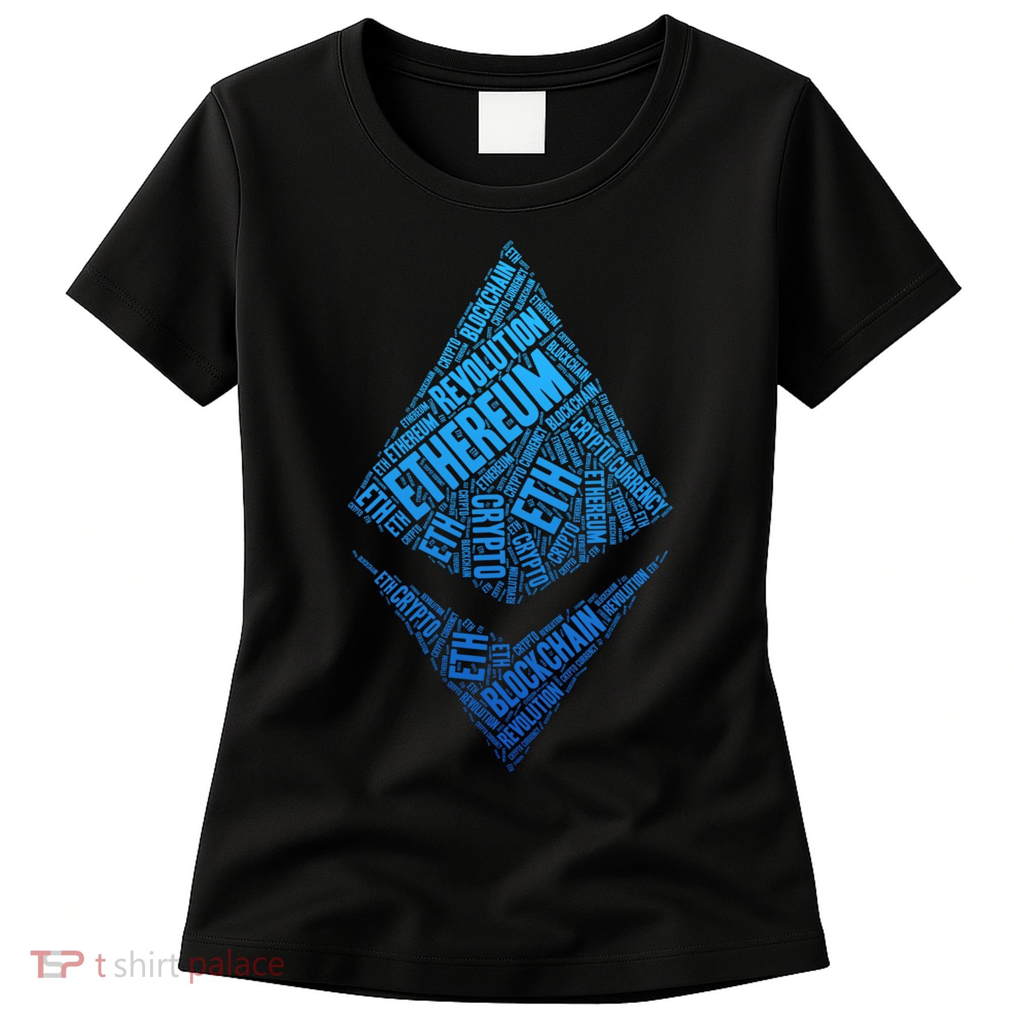 Ethereum Block Chain Revolution Crypto World Cloud Women's T-Shirt