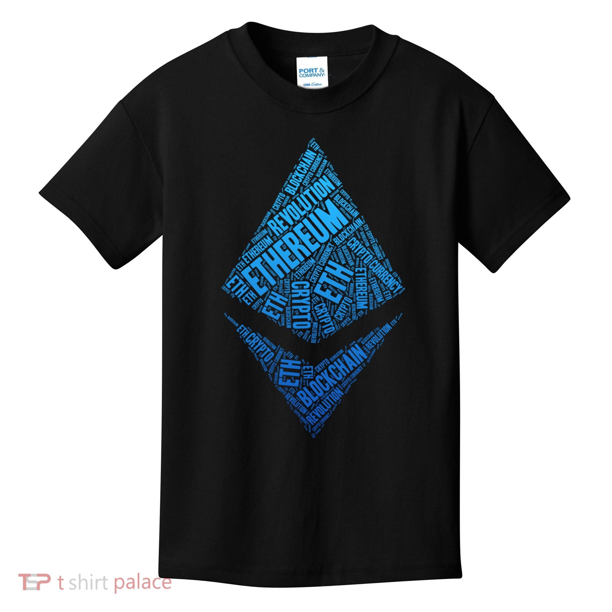 Ethereum Block Chain Revolution Crypto World Cloud Kids T-Shirt