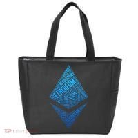 Ethereum Block Chain Revolution Crypto World Cloud Tote Bag thumb 0
