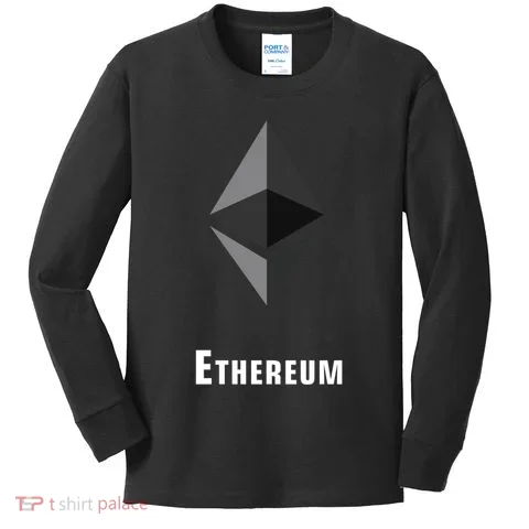 Ethereum Classic Kids Long Sleeve Shirt in the selected color