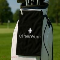 Ethereum Crypto Currency Logo Golf Towel thumb 2