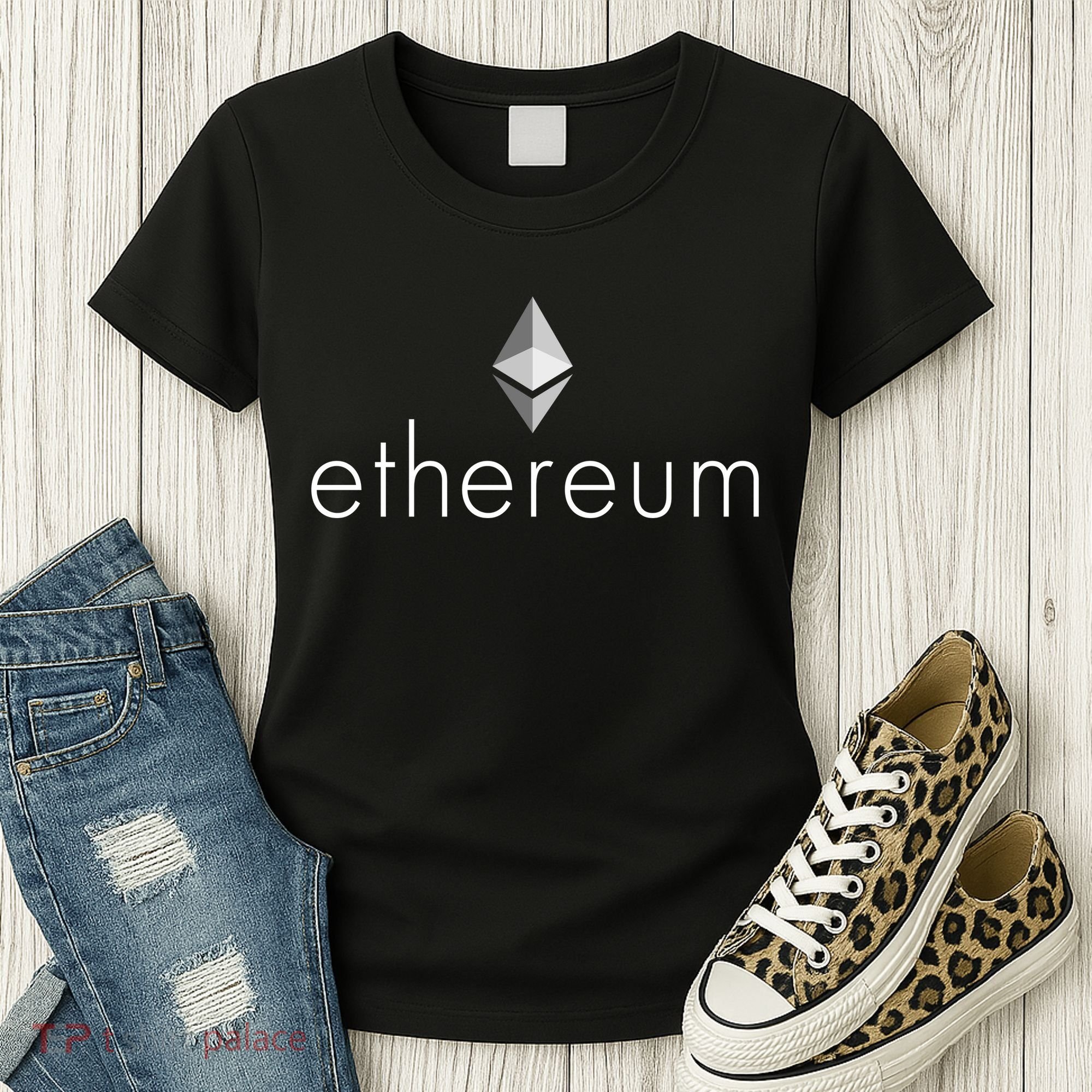 Ethereum Crypto Currency Logo Women's T-Shirt