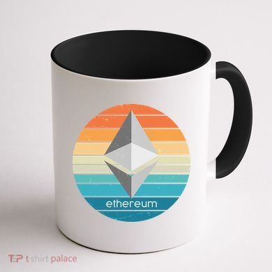 Ethereum Crypto Currency Vintage Colors  Coffee Mug back