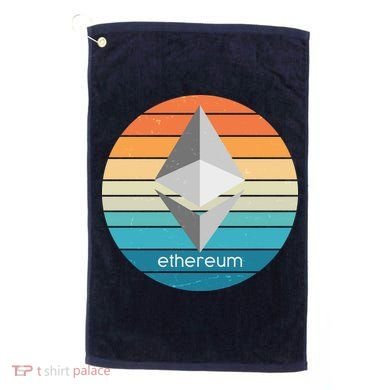 Ethereum Crypto Currency Vintage Colors  Golf Towel