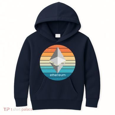 Ethereum Crypto Currency Vintage Colors  Kids Hoodie