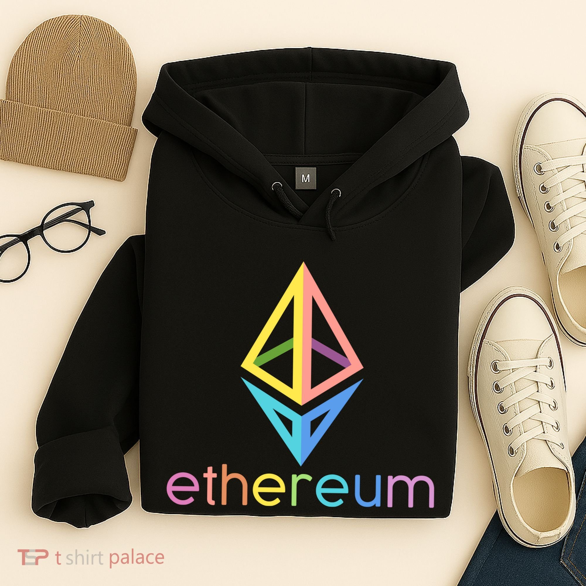 Ethereum Diamond Rainbow Logo Hoodie