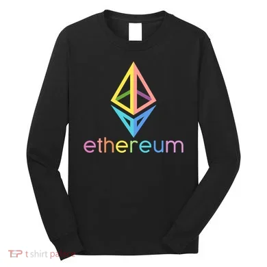 Ethereum Diamond Rainbow Logo Long Sleeve Shirt