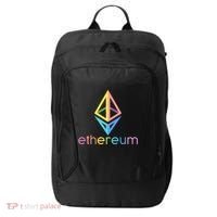 Ethereum Diamond Rainbow Logo City Backpack thumb 0