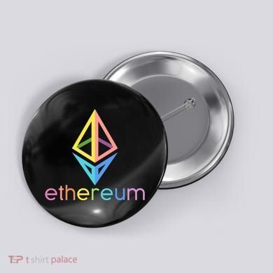 Ethereum Diamond Rainbow Logo Button