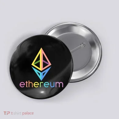 Ethereum Diamond Rainbow Logo Button