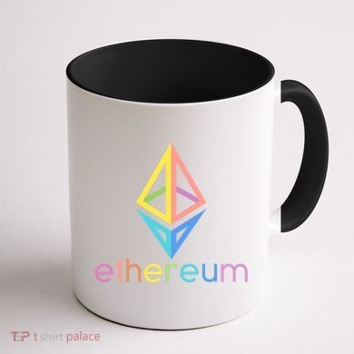Ethereum Diamond Rainbow Logo Coffee Mug back
