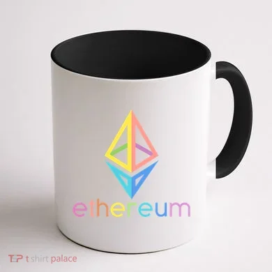 Ethereum Diamond Rainbow Logo Coffee Mug back