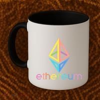 Ethereum Diamond Rainbow Logo Coffee Mug thumb 2