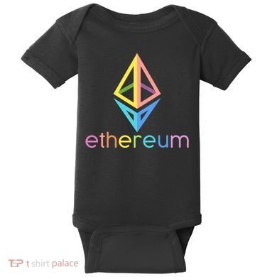 Ethereum Diamond Rainbow Logo Baby Bodysuit