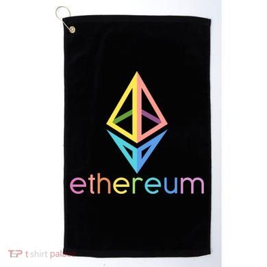 Ethereum Diamond Rainbow Logo Golf Towel