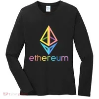 Ethereum Diamond Rainbow Logo Women's Long Sleeve Shirt thumb 0