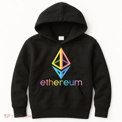 Ethereum Diamond Rainbow Logo Kids Hoodie