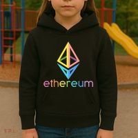 Ethereum Diamond Rainbow Logo Kids Hoodie thumb 3