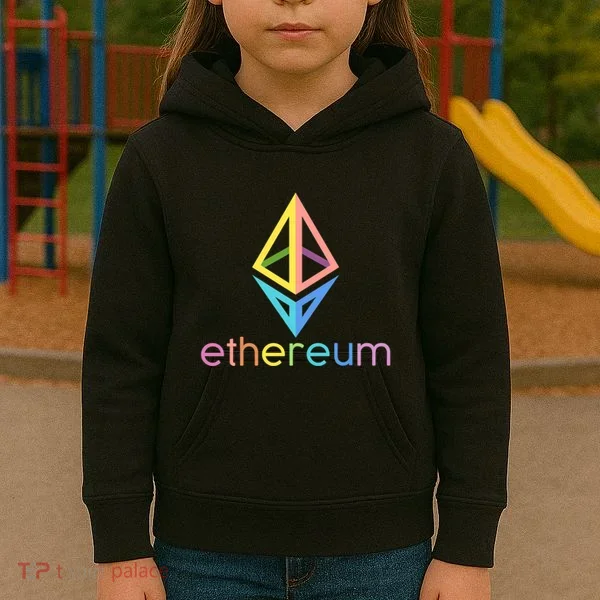 Ethereum Diamond Rainbow Logo Kids Hoodie