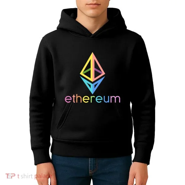 Ethereum Diamond Rainbow Logo Kids Hoodie