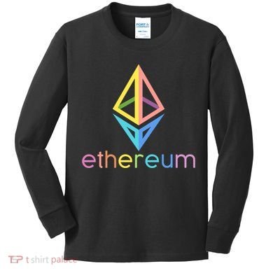 Ethereum Diamond Rainbow Logo Kids Long Sleeve Shirt