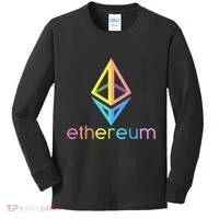 Ethereum Diamond Rainbow Logo Kids Long Sleeve Shirt thumb 0