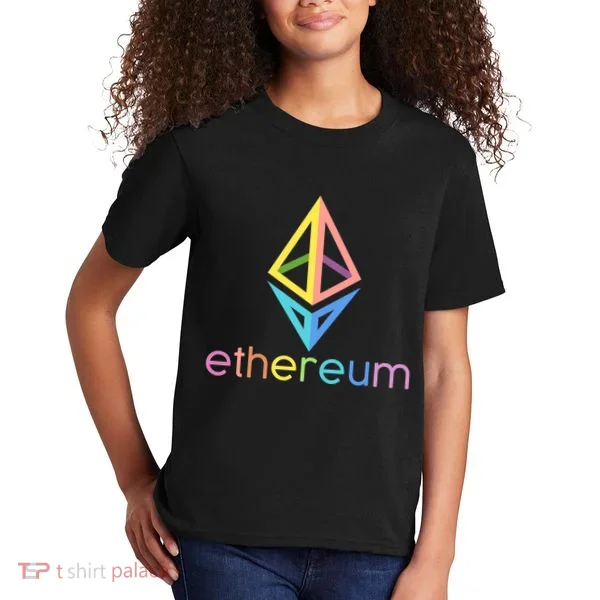 Ethereum Diamond Rainbow Logo Kids T-Shirt