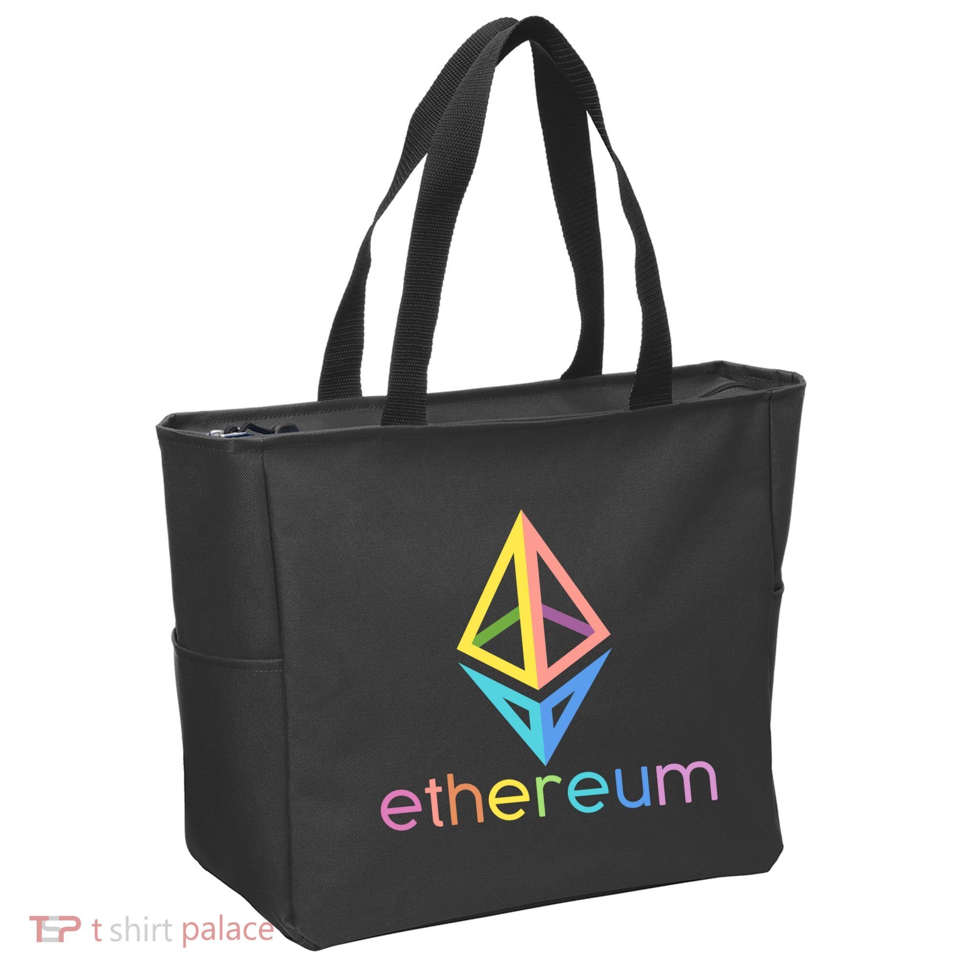 Ethereum Diamond Rainbow Logo Tote Bag