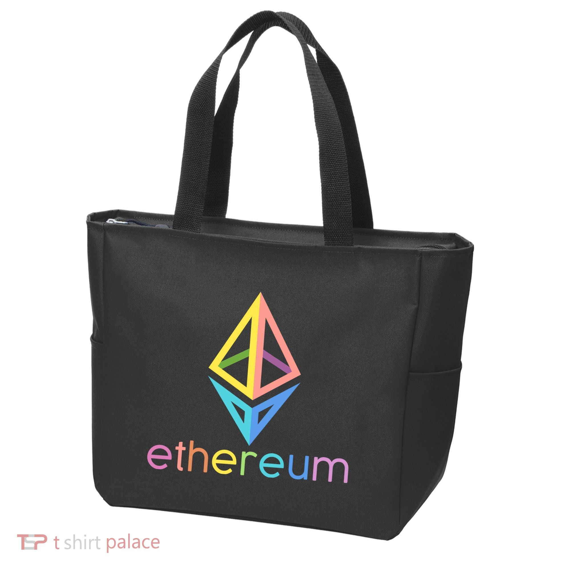 Ethereum Diamond Rainbow Logo Tote Bag